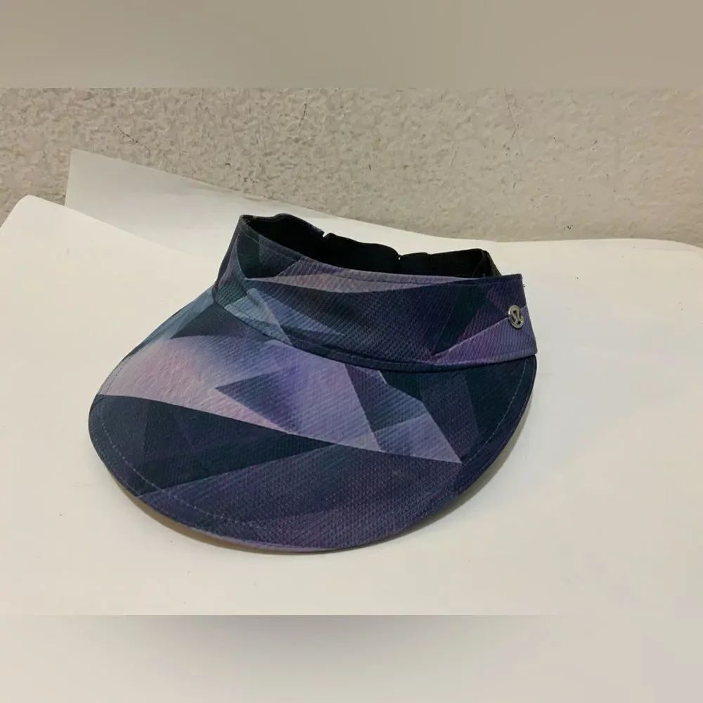 Lululemon Visor Hat Blue Adjustable Running Hiking Activewear Wicking Light